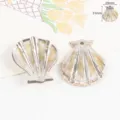 Stile oceano conchiglia placcato oro imitazione acrilico fai da te gioielli ciondolo collana - Guscio (31x28mm) / 1 Pezzo