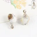 Stile oceano ciondolo conchiglia acrilico dorato DIY creazione gioielli accessori - Conchiglia (27x16mm) / 1 Pezzo