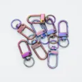 Moschettoni girevoli in lega di zinco iridescente per accessori portachiavi fai-da-te - 1 Pezzo/Confezione / Arcobaleno