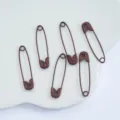 Brown alloy safety pins for DIY jewelry accessories and crafting projects. Pack of six. - 31mm (50 Pcs) / Brown