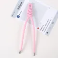 Perlrosa Leder geflochtener Knoten Schlüsselanhänger Tasche Anhänger stilvolles Accessoire. - Rosa