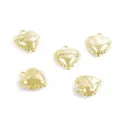 Pack of golden alloy heart charms with Sweetie engraving for DIY jewelry making - Golden Heart Pendant (FL0469) / Pack of 2 / Gold Heart