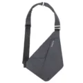 Slim men's anti-theft sling chest bag in gray, digital gun bag style for sports - Left-Hand Model Gray