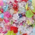 Colorful frosted AB plated acrylic flower and leaf beads for DIY jewelry making - Magic AB Mix (05)
