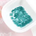 Turquoise 2x7mm silver-lined glass bugle beads for DIY jewelry and sewing projects - 20g/Pack / Peacock Blue