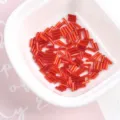 Red 2x7mm silver-lined glass bugle beads for professional DIY jewelry and sewing - 20g/Pack / Orange Red