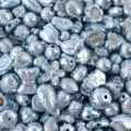 Assorted baroque metallic acrylic beads, mixed shaped DIY jewelry making charms. - 25# Solid Blue Color