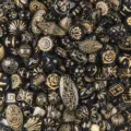 Mixed baroque gold-plated acrylic beads bulk for DIY jewelry making bracelets set - Black 01