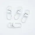 Durevoli moschettoni girevoli in lega di zinco bianco perlato per accessori borse DIY - 5 Pezzi/Confezione / Bianco perla