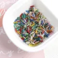 Mixed colors 2x7mm silver-lined glass bugle beads for DIY jewelry and sewing projects - 20g/Pack / Mixed