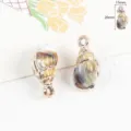 Ciondolo conchiglia acrilico bordo oro fai da te collana materiale stile marino gioielli - Conchiglia (26x15mm) / 1 Pezzo