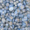Blue baroque acrylic beads mixed gold plated DIY jewelry craft making accessories pack. - Blue