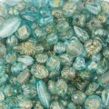Mixed baroque gold-lined acrylic beads for diy jewelry making, bracelets, and phone chains. - 07 Lake Blue