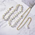 Cintura a catena in vita con perline a conchiglia e ciondolo di perla dorata - Conchiglia