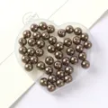 Brown ABS imitation pearl loose beads round beads for DIY jewelry making accessories - 10mm (Approx. 50 Pieces) / Brown