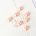 Pink ABS Faux Pearl Beads for DIY Jewelry Making Bracelets Necklaces Craft Accessories - 10mm (Approx. 50 Pieces) / Orange Pink