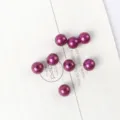Purple ABS pearl beads with straight hole for DIY jewelry making bracelets and necklaces - 6mm (Approx. 200 Pcs) / Dark Purple Red