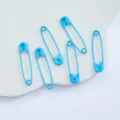 Colorful metal safety pins, 31/36mm painted alloy DIY jewelry accessories and clothing crafts. - 31mm (50 Pcs) / Bright Blue