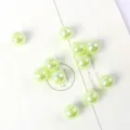 Light green ABS imitation pearl loose beads variant for DIY jewelry making and phone case decor. - 6mm (Approx. 200 Pcs) / Yellow Green