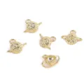Gold-colored alloy Saturn charms for DIY jewelry making accessories - Saturn Shape Pendant (FL0469)