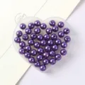 Purple ABS imitation pearl beads round loose beads for DIY jewelry making and phone case decor - 6mm (Approx. 200 Pcs) / Dark Purple
