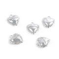 Set of five silver heart charms with Sweetie engraving for DIY jewelry making crafts - Sweetie Engraved Heart Pendant (FL0469)