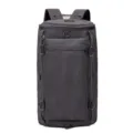 Large capacity dark grey canvas cylindrical travel backpack for outdoor sports and gym - Gray