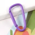 Μωβ μεταλλικό καραμπίνερ αξεσουάρ μπρελόκ DIY για τσάντες και λούτρινα παιχνίδια. - Βαθύ μωβ