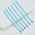 Blue bead chain details for DIY jewelry making, keychain accessories and tags, durable alloy. - 2.4mm Length 12cm 20 Pcs/Pack / 01 Blue