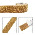 Gold resin rhinestone strip self adhesive DIY clothing craft bling tape 1 yard sparkly - 10mm / Gold