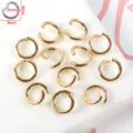 Anillas abiertas de metal dorado 1.2x8mm accesorios para hacer joyas de bricolaje - Anilla de salto / 50g (Aprox. 260 Pzas) / Oro KC