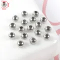 Abalorios espaciadores de metal para hacer joyas de bricolaje, pequeñas cuentas redondas. - Bola 3mm / 40g (Aprox. 722 Pzas) / Oro K Blanco