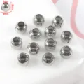 Abalorios espaciadores de metal plateado para la fabricacion de joyas DIY y manualidades. - Cuentas de 4mm / 40g (Aprox. 380 Pzas) / Oro K Blanco