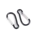 Black aluminum alloy gourd carabiner spring clips for outdoor camping backpack water bottle. - 1 Piece/Pack / Black