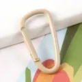 Μπεζ μεταλλικό καραμπίνερ κρίκος D για DIY μπρελόκ και αξεσουάρ τσαντών και κουκλών. - Ελαφρύ χακί