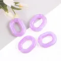 Detail shot of purple acrylic U-shaped chain links, perfect for DIY phone cases and bags. - No.17