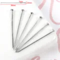 Alfileres metálicos plateados para joyería accesorios DIY de 30mm de longitud componentes - Alfiler T / 50g (Aprox. 341 Pzas) / Oro K Blanco