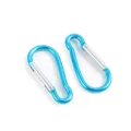 2Pcs Blue Aluminum Alloy Carabiner Spring Hooks for Outdoor Backpack Water Bottle Clip - 1 Piece/Pack / Blue
