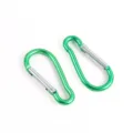 Aluminum Alloy Gourd Shaped Carabiner Green Outdoor Safety Spring Hook Clip for Backpack - 1 Piece/Pack / Green
