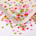 6mm mini resin flower cabochons colorful floral charms for DIY nail art phone case crafts - 100 Pieces/Pack / Multicolor Mixed