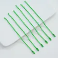 Green ball chains for DIY jewelry tags, durable metal bead chains with secure connector clasps. - 2.4mm Length 12cm 20 Pcs/Pack / 08 Green