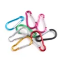 Colorful aluminum alloy carabiner clip spring snap hook for outdoor camping and backpack. - Pack of 5 / Multicolor