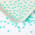 6mm resin flower nail art charms turquoise small floral DIY craft accessories phone case decor - 100 Pieces/Pack / Cyan Blue