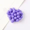Purple acrylic round beads diy handmade beaded material glossy loose beads for crafting - Purple