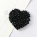 Black acrylic round beads for DIY jewelry making, smooth loose beads for crafting projects. - 6mm 100 Pcs / Black 02