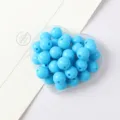 Blue acrylic round beads, 6-16mm loose DIY crafting beads in heart shaped storage container. - 6mm 100 Pcs / Blue