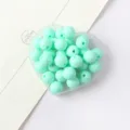 Acrylic round beads 6-16mm solid mint green loose beads for DIY handmade jewelry crafting. - 06 Lake Green