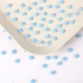 6mm ρητίνη λουλούδι παιώνιας nail art cabochons ανοιχτό μπλε DIY αξεσουάρ τηλεφώνου - 100 Τεμάχια/Συσκευασία / Ανοιχτό μπλε
