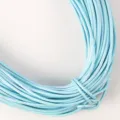 Macro view of 5mm pearlescent light blue PU leather cord with stitched detail - 06# Blue AB / 2m/Bundle-5mm