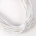 Macro view showing the texture of 5mm pearlescent white PU leather round cord for DIY crafts - 08# White AB / 2m/Bundle-5mm